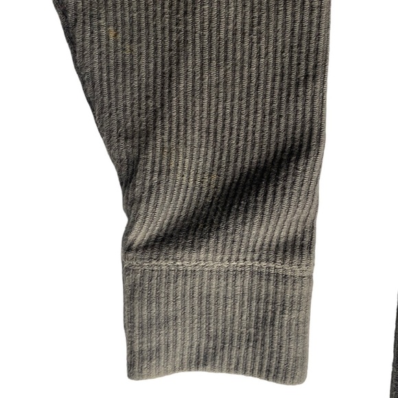 PINK DISTRESSED RIBBED DARK GRAY CREWNECK SWEATER SIZE XS - Picture 5 of 6